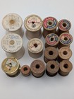 Vintage 1940 s-1970 s Sewing Thread Spool Lot Of 15 Wood Plastic   Foam Spools