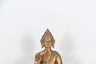 Meditating Antique Handmade Brass Vintage Shakyamuni Amitabha Buddha Statue Art