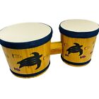 First Act Discovery Kids Wooden Bongos With Sea Turtle   Fish Design