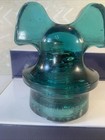 Hemingray 1890 - 1893 Mickey Mouse Ears Glass Insulator Cd 163 Older Aqua