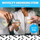 Bigmouth Inc  Prescription Shot Glass Set Of 3  2 Oz Ceramic  Novelty Humor