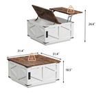 Farmhouse Lift Top Coffee Table With Storage  Wood Square Center Table New
