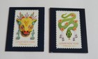 Lunar New Year Snake And Dragon Usps Promo Stamp Magnet Lot Of 2