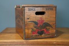 Vintage 1970s Budweiser Anheuser Busch Centennial Wooden Beer Crate Box