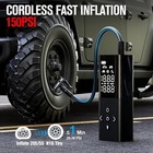 Gooloo Ap150 Tire Inflator Portable Air Compressor  3x Faster 150psi Cordless