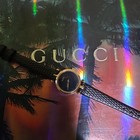 Gucci Vintage Sherry Line Black Face Watch Quartz Japan Rare 067242
