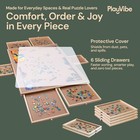 New 1500 Piece Puzzle Board With Drawers   Cover Portable Jigsaw Puzzle Table