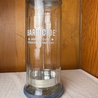 Vintage Barbicide Glass Disinfectant Jar King Research Inc Barber Sanitizer