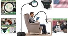 10x 30x Large Floor Magnifying Glass With Light And Stand 36 Led Flexible Goo   