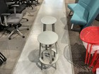 Lot Of 4 Contemporary Style   Revolver  Round Metal Backless Stool For Home Use