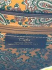 Calja Italy Vintage Tooled Leather Frame Shoulder Bag Paisley Floral Tote Purse