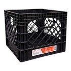 16qt Heavy-duty Plastic Square Milk Crate Black