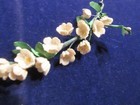 Vintage Millinery Flower 3 8  Blooms Ivory Forget Me Not 12  Garland  C10