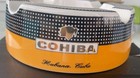 Cohiba Cigars Extra Large Ceramic Cigar Ashtray 7 5 x 2 75  Black White Checker