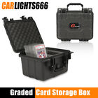 50ct Graded Card Storage Box Travel Waterproof Case Slab Holder  protector Black