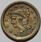 1853 Braided Hair Liberty Head Large Cent - Recolored - 1c Copper Coin