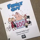 Family Guy 100 Episode Stewie Kills Lois Signed Table Draft Script Alex Borstein