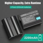 2 X En-el15b En-el15 Battery And D7500 Charger For Nikon D7500 D750 D800 D850