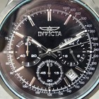 Invicta Aviator Chronograph Watch Men 40mm Black Dial Black Date New Batt 29608