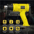 2000w Heat Gun Electric Hot Air Gun Stepless Temperature Heater 4 Nozzles Tool
