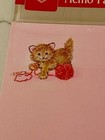 Vtg Orange Cat Memo Pad Notepad 40 Sheets New Sealed Ambas  Hallmark Kitty Sweet