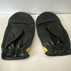 Vtg Everlast 4312 Leather Speed Bag Training Gloves Euc Black Yellow Stitch Usa