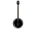 Ortega Guitars Obj350 6-sbk Raven Series 6-string Banjo - Black - Open Box
