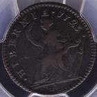 1723 2 Hibernia Halfpenny Copper Colonial Pcgs Vf25 Wood s Coinage Overdate