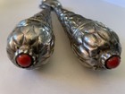 Vintage Silver Plated Two   s  Company Dining Serving Spoon   Fork Red Stone 12   