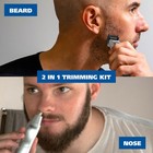 Wahl Groomsman Rechargeable Beard Trimmer Kit For 15 Piece  Silver black 