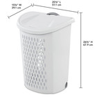 Sterilite Ultra Wheeled Laundry Hamper - Plastic Clothes Basket With Handle-whit