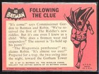 1966 Topps Batman Black Bat Logo  40 Following The Clue - Set Break  Ex ex 