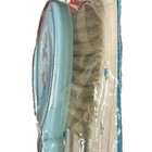 Vintage Baby Blue Brush   Fine Tooth Comb Soft Nylon Bristles Set Floral Nos