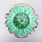 Vintage Stoneware Pottery Ashtray 8 Notch 4    Brown Green blue By Heath Ceramics