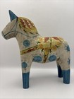 Traditional Swedish Dala Horse White Large Rare