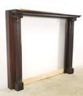 Late 19th Century Dark Wood Fireplace Mantel
