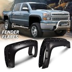 Pocket Rivet Fender Flares For 2007-2014 1500 2500hd 3500hd Trucks Fleetside 