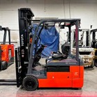 2020 Toyota 8fbe20u 4000lb Used Forklift Triple Mast Sideshift Fork Positioner