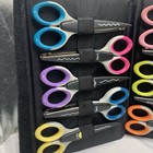 Kraft Edgers Craft Scissors Set Of 20 Ultra Grip With Stand   Holder Paper Craft