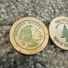 Vintage Wooden Nickel Portland Oregon Forestry Center  set Of 2 
