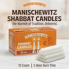 Manischewitz Shabbat Candles 72 Count   Burns For 3 Hours  Standard  White