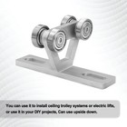 6 Wheel Trolley Assembly Electric Hoist Easy Installation Roller Trolley Sile   