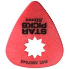 Everly Star Guitar Picks 12 Pack  50mm Super Grip Red