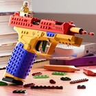Building Block Pistol Shell Ejecting Continuous Firing Soft Bullet Toy Gun Gift