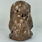 Vintage Basset Blood Hound Dog Ceramic Figurine Statue Mottled Brown Long Ears