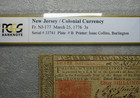 New Jersey 1776 3 Shilling Colonial Currency Pcgs Graded Au-53 Stunning  --  234