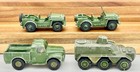 Dinky Toys Lot 4 Army Military Vehicles  a champ Jeep  Armoured Carrier  1 Ton 