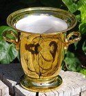 Vintage Large Ice Bucket 24k Gold Plate Made In Germany Magnificent 