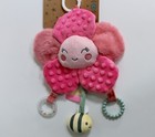 Dreamgro Fuzzy Flower Activity Buddy Lovey Plush Stroller Toy Rattle Crinkle