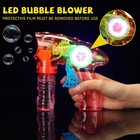 Light Up Bubble Guns Led Bubble Blower With Solution Shooter Gun With Lights    